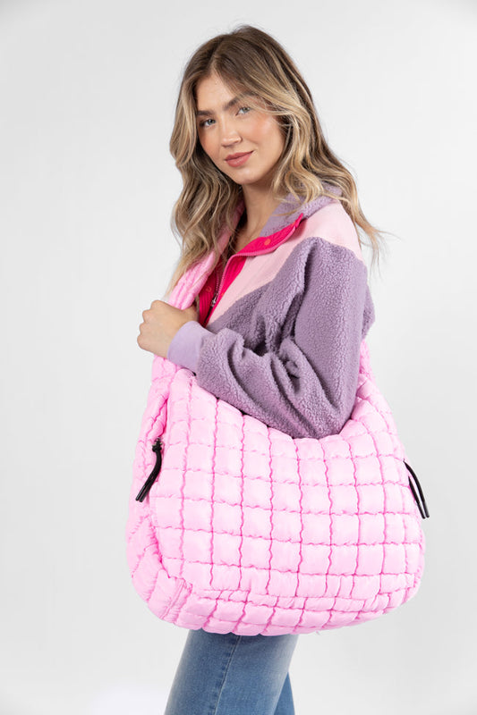Pink Lily Light Pink Quilted Carry All Bag DOORBUSTER