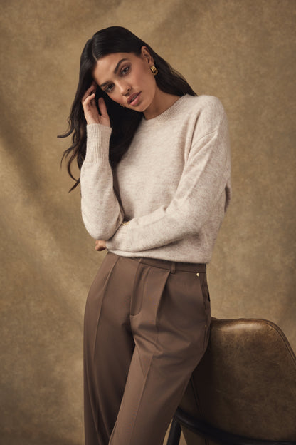 Holland Cooper Tori Crew Neck Knit (Barley)
