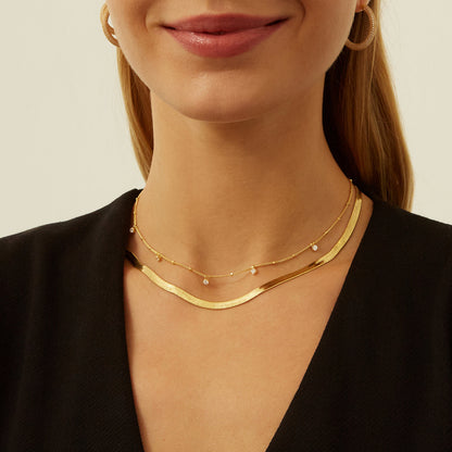 Herringbone Gold Chain